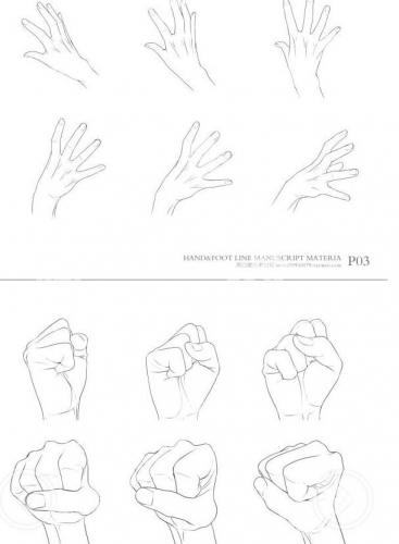 图片[2]-m77 手脚绘画线稿素材 1000种手部足部多角度姿态参考资料手画法 - 163资源网-163资源网