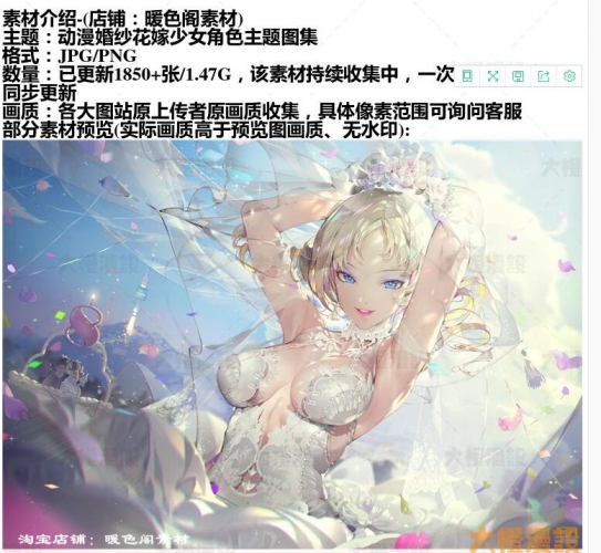 图片[2]-动漫婚纱花嫁少女角色主题图集原画插画线稿立绘图片素材美术资料 - 163资源网-163资源网