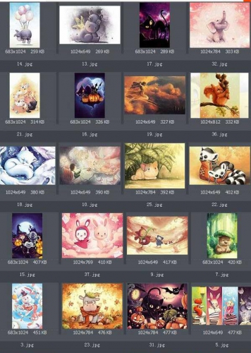 图片[2]-淘宝虚拟货源网：26手绘可爱卡通儿童童话绘画插画临摹参考素材图片 - 163资源网-163资源网