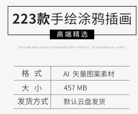 图片[2]-新款卡通可爱儿童手绘涂鸦家居墙贴纸装饰插画图案背景AI矢量设计 - 163资源网-163资源网