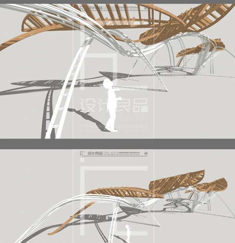 图片[3]-su模型草图大师 现代异形廊架 特色飘带雕塑小品构架 景观素材 - 163资源网-163资源网