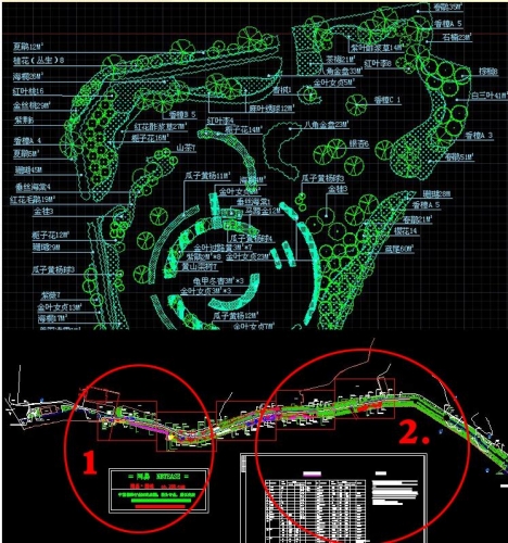 图片[2]-绿地公园广场城市沿街道路景观植物绿化规划设计CAD平面布置图 - 163资源网-163资源网