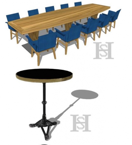 图片[3]-SketchUp工装咖啡厅餐厅桌椅桌子椅子沙发家具草图大师su模型素材 - 163资源网-163资源网