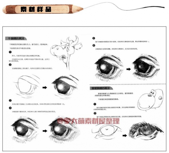 图片[2]-淘宝虚拟货源网：【Z043】动漫小动物素描速写儿童卡通简笔画插画手帐日记线稿素材 - 163资源网-163资源网