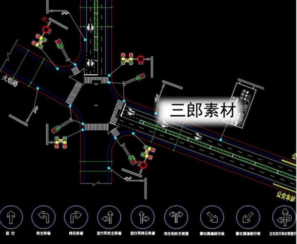 图片[3]-道路马路交通标志标识牌标线设施CAD施工图马路高速公路CAD图库 - 163资源网-163资源网