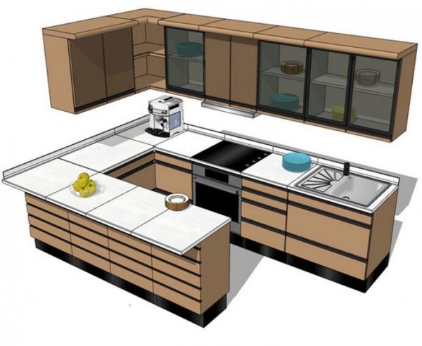 图片[3]-SU模型室内家装厨房橱柜组合别墅样板房橱柜草图大师su模型素材库 - 163资源网-163资源网