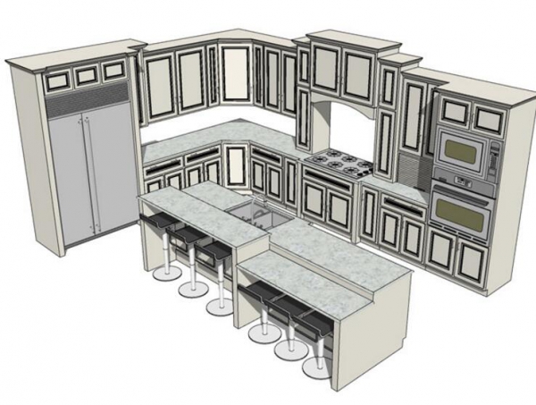 图片[4]-SU模型室内家装厨房橱柜组合别墅样板房橱柜草图大师su模型素材库 - 163资源网-163资源网
