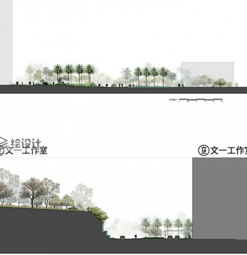 图片[3]-景观立面图剖面图分层图会议展示会展中心园林设计PSD案例ps素材 - 163资源网-163资源网