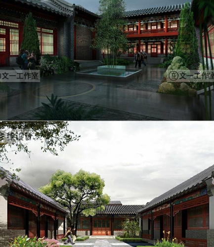 图片[3]-古建筑3dmax模型 中式大型古建筑四合院门楼古塔亭子3D设计素材库 - 163资源网-163资源网