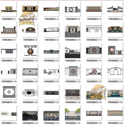 图片[3]-禅意新中式新亚洲拟山水景墙雕塑小品草图大师SU模型CAD施工图 - 163资源网-163资源网