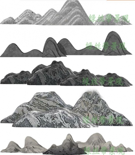 图片[3]-禅意新中式日式庭院雪浪石石头假山雕塑小品景墙草图大师SU模型库 - 163资源网-163资源网