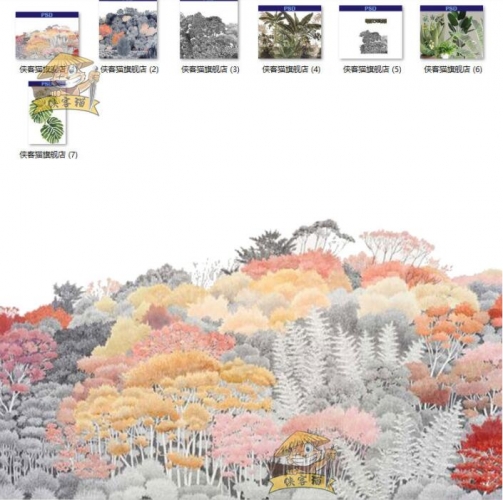 图片[3]-建筑景观园林拼贴风树植物单体绿篱远景PNG免扣图PSD源文件素材 - 163资源网-163资源网