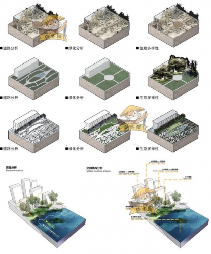 图片[4]-湿地群落演替园林景观驳岸生态滨水断面设计模块分析图PSD分层 - 163资源网-163资源网