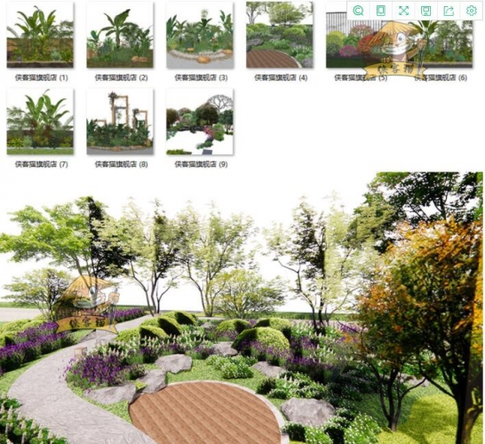 图片[3]-现代北欧园林庭院植物灌木丛草丛花草热带绿植景观草图大师SU模型 - 163资源网-163资源网