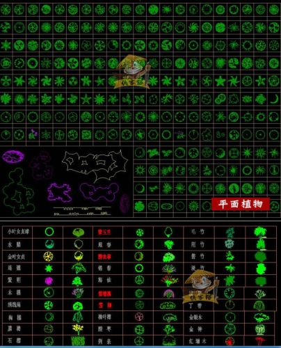 图片[3]-园艺园林景观小品植物灌木人物拼花图案古建铺装CAD施工图图块 - 163资源网-163资源网