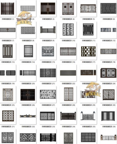 图片[3]-新中式住宅居住区别墅SketchUp铁艺大门栅栏门SU模型CAD施工图 - 163资源网-163资源网