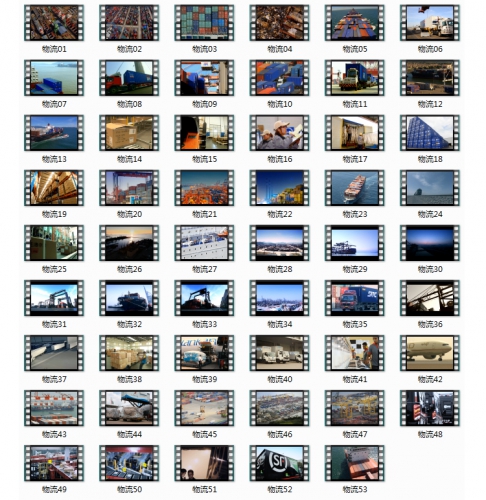 码头集装箱汽车飞机运输国际物流仓库进出操作高清视频宣传片素材 - 163资源网-163资源网