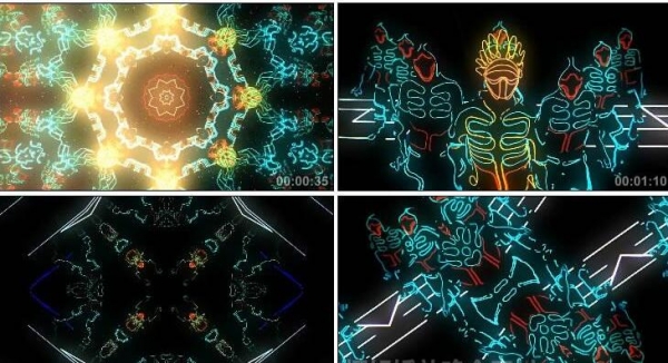 图片[2]-b561荧光万花筒跳舞蹈街舞鬼步舞爵士舞机械舞台led背景视频素材 - 163资源网-163资源网