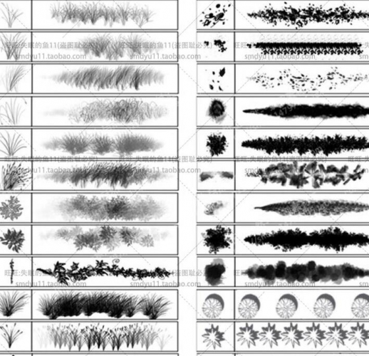 图片[2]-100余种PS笔刷花草树木 植物笔刷平面树草本植物景观原创设计素材 - 163资源网-163资源网