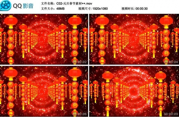 图片[2]-C02喜庆2018新狗年恭喜发财大红灯笼led大屏幕动态视频背景素材VJ - 163资源网-163资源网