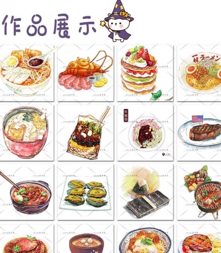 图片[2]-卡通食物手绘日式韩式料理美食寿司饭团贴纸插画PNG免扣设计素材 - 163资源网-163资源网