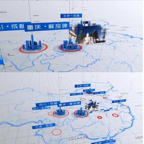 图片[2]-商务科技连线中国地图ae模板大气简洁企业宣传片全国销售网络分布 - 163资源网-163资源网