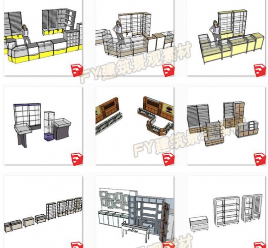 图片[3]-SU珠宝首饰展柜金戒指钻石珍珠项链草图大师模型sketchup展示柜 - 163资源网-163资源网