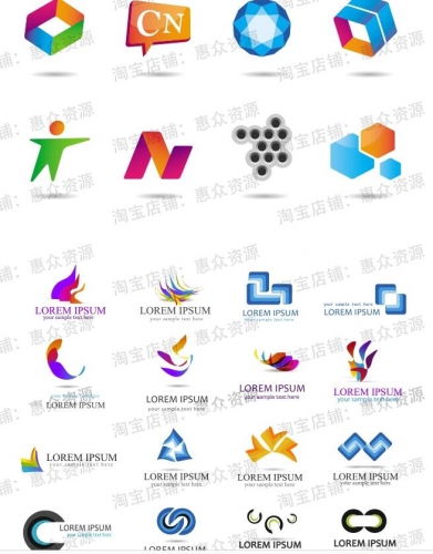 图片[2]-淘宝虚拟货源：千款文化建筑工业企业公司品牌LOGO设计标志图案平面设计矢量素材 - 163资源网-163资源网