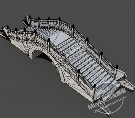 图片[2]-淘宝虚拟货源：maya 模型 素材 道具模型 拱桥 - 163资源网-163资源网