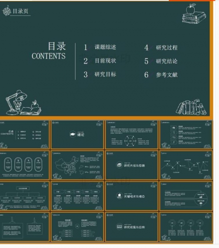 图片[2]-黑板报风开题报告毕业答辩答辩报告大学通用PPT模板 - 163资源网-163资源网