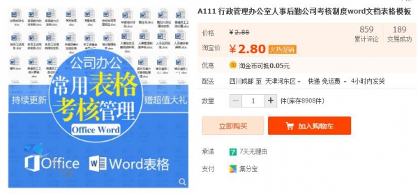 A111 行政管理办公室人事后勤公司考核制度word文档表格模板 - 163资源网-163资源网