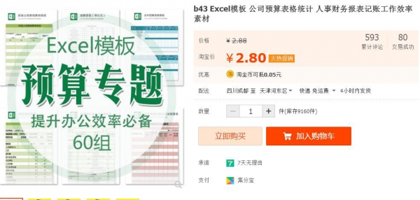 b43 Excel模板 公司预算表格统计 人事财务报表记账工作效率素材 - 163资源网-163资源网