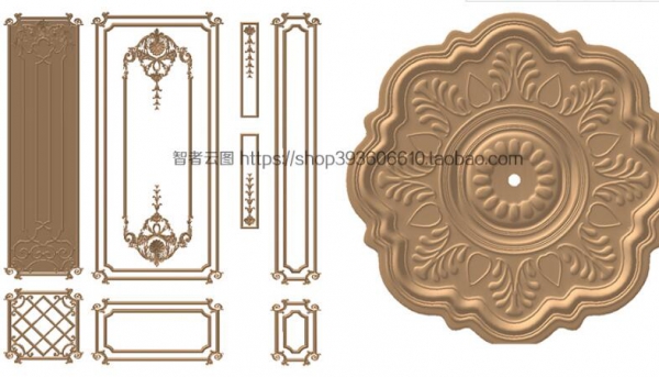 图片[3]-sketchup模型 欧式雕花石膏线罗马柱室内建筑构件草图大师su模型 - 163资源网-163资源网