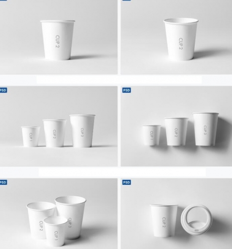图片[2]-纸杯智能贴图模板样机咖啡茶杯效果图展示PSD分层标志VI设计素材 - 163资源网-163资源网