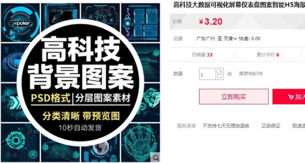 高科技大数据可视化屏幕仪表盘图案智能H5海报banner背景PSD设计 - 163资源网-163资源网