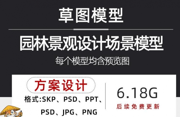 商业广场公园设计方案鸟瞰图分析图效果图展板PSD源文件SU模型 - 163资源网-163资源网