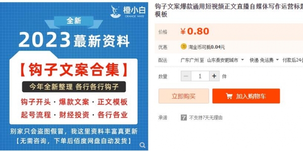 钩子文案爆款通用短视频正文直播自媒体写作运营标题开头话术模板 - 163资源网-163资源网