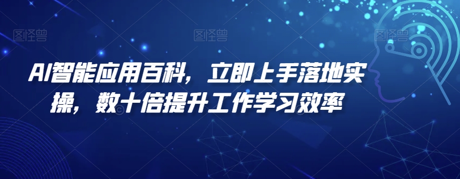 AI智能应用百科，​立即上手落地实操，数十倍提升工作学习效率 - 163资源网-163资源网