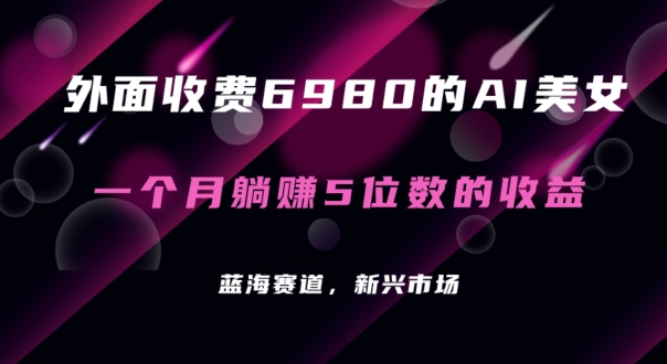 外面收费6980的AI美女项目！每月躺赚5位数收益（教程+素材+工具）【揭秘】 - 163资源网-163资源网