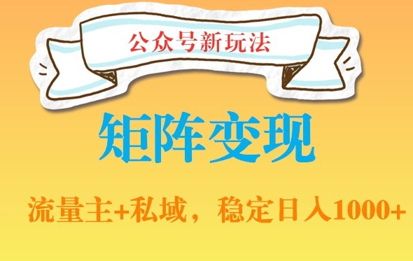 公众号软件玩法私域引流网盘拉新，多种变现，稳定日入1000【揭秘】 - 163资源网-163资源网