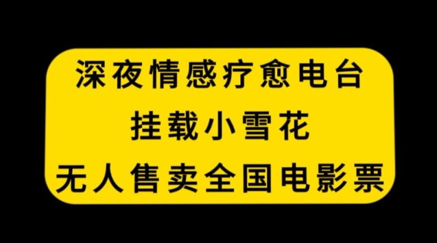 深夜情感疗愈电台，挂载小雪花，无人售卖全国电影票【揭秘】 - 163资源网-163资源网