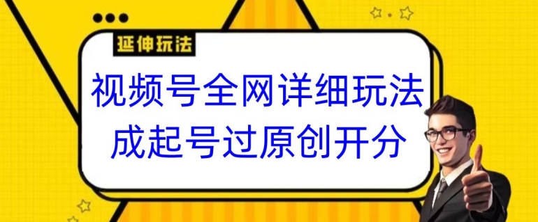 视频号全网最详细玩法，起号过原创开分成，单号日入300+【揭秘】 - 163资源网-163资源网