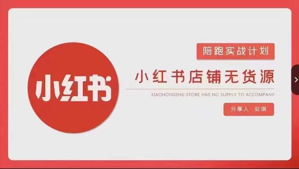 小红书店铺无货源实战，开店到售后全流程操作 - 163资源网-163资源网