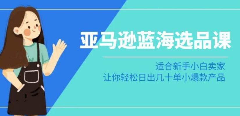 亚马逊-蓝海选品课：适合新手小白卖家，让你轻松日出几十单小爆款产品 - 163资源网-163资源网