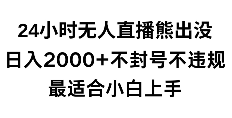 快手24小时无人直播熊出没，不封直播间，不违规，日入2000+，最适合小白上手，保姆式教学【揭秘】 - 163资源网-163资源网