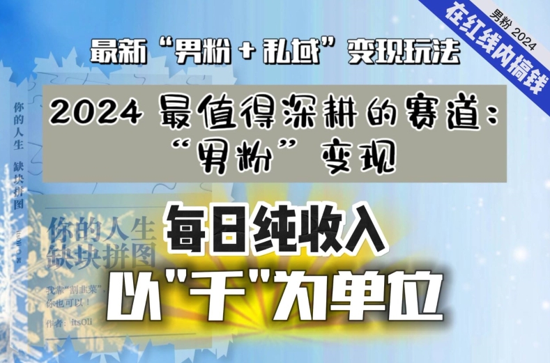 【私域流量最值钱】把“男粉”流量打到手，你便有无数种方法可以轻松变现，每日纯收入以“千”为单位 - 163资源网-163资源网