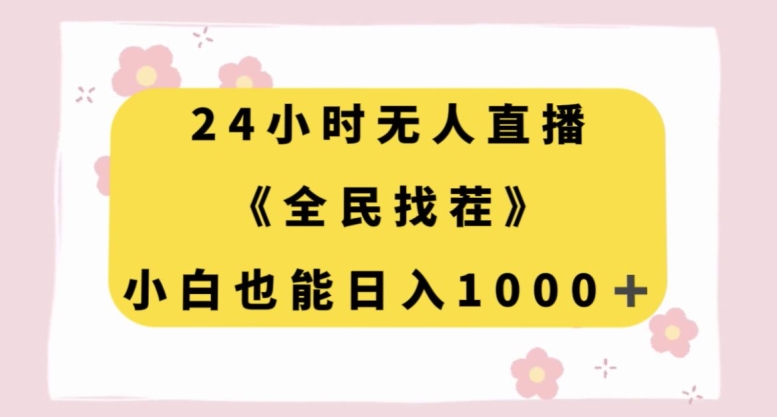 24小时无人直播《全民找茬》，小白也能日入1000+ - 163资源网-163资源网