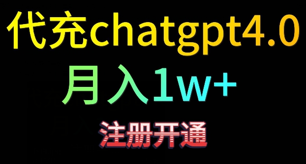 代充chatgpt4，日入500+，精准引流，暴力变现【揭秘】 - 163资源网-163资源网