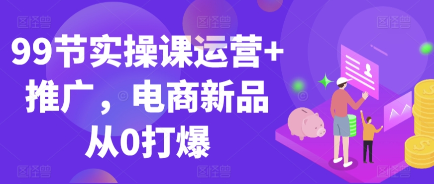 99节实操课运营+推广，电商新品从0打爆 - 163资源网-163资源网