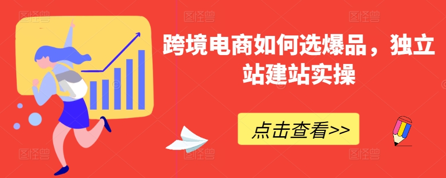 跨境电商如何选爆品，独立站建站实操 - 163资源网-163资源网